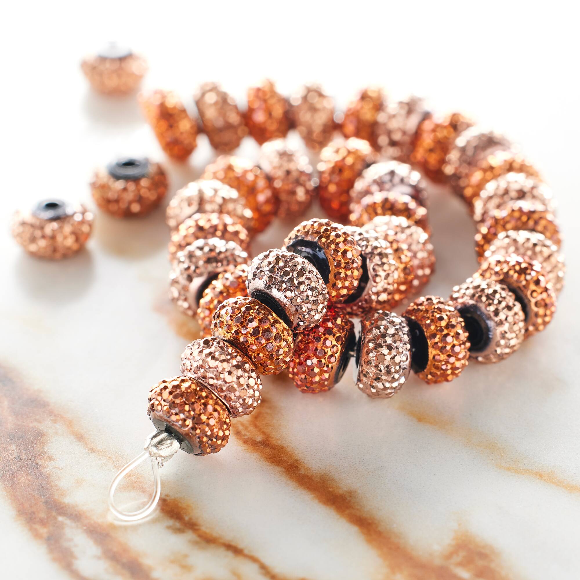 Amber Acrylic Rondel Beads, 9mm by Bead Landing™